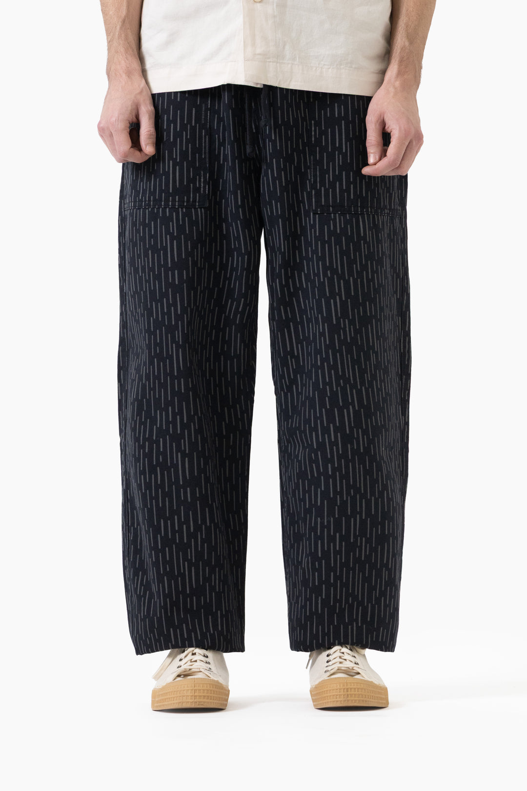 Patterned Chef Pants - Raindrop Mono
