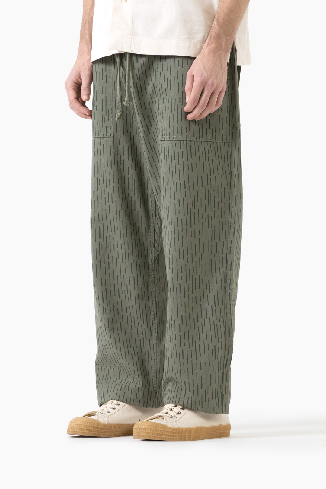 Patterned Chef Pants - Raindrop Green