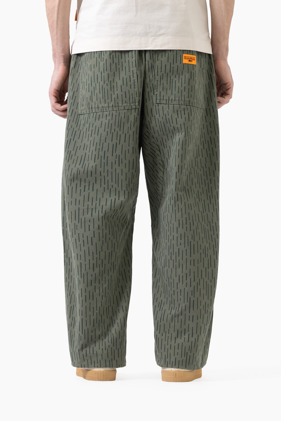 Patterned Chef Pants - Raindrop Green
