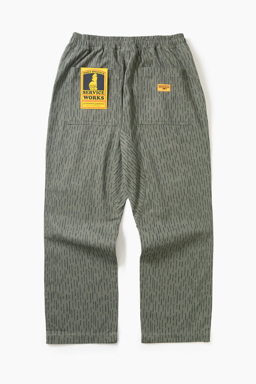 Patterned Chef Pants - Raindrop Green