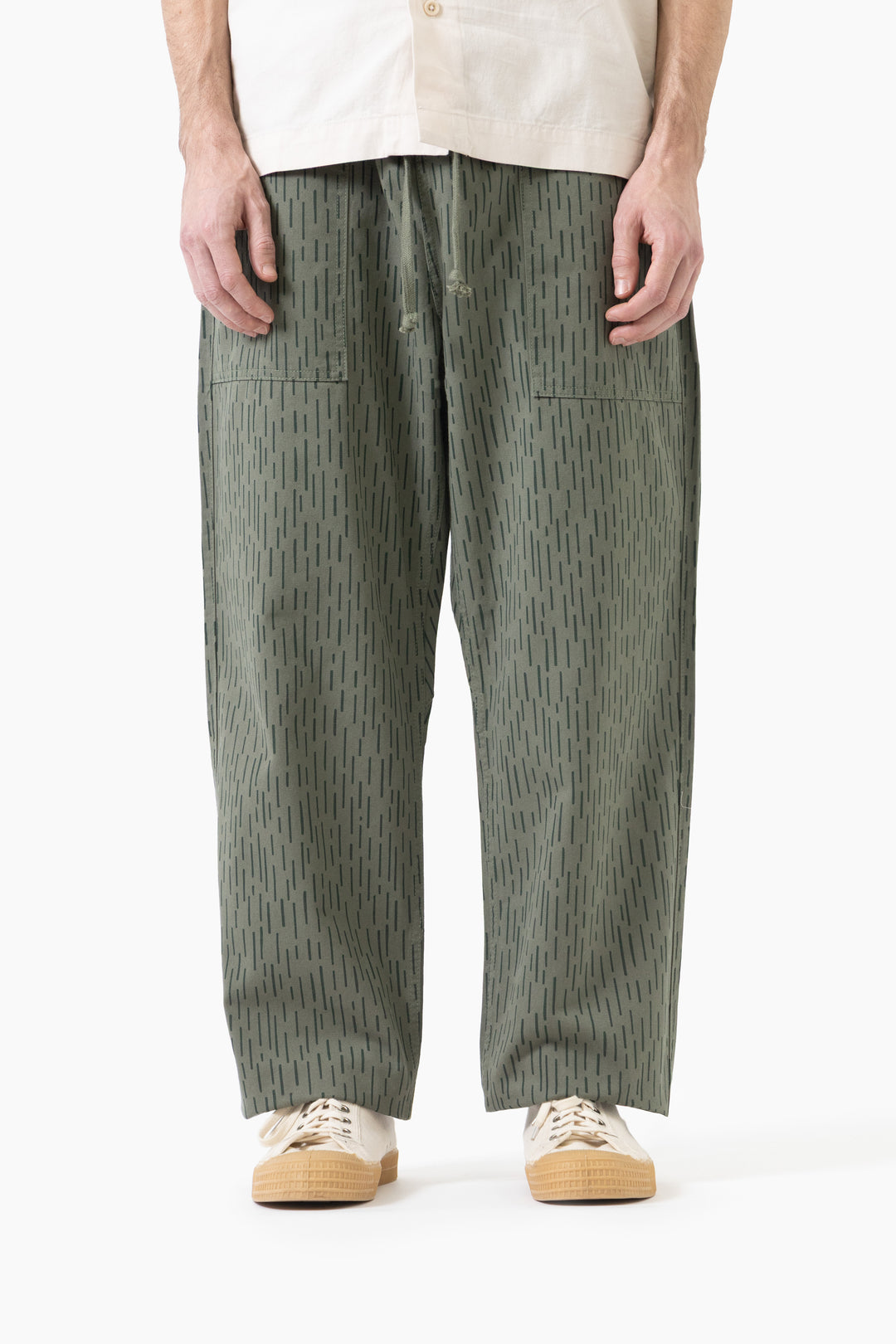 Patterned Chef Pants - Raindrop Green
