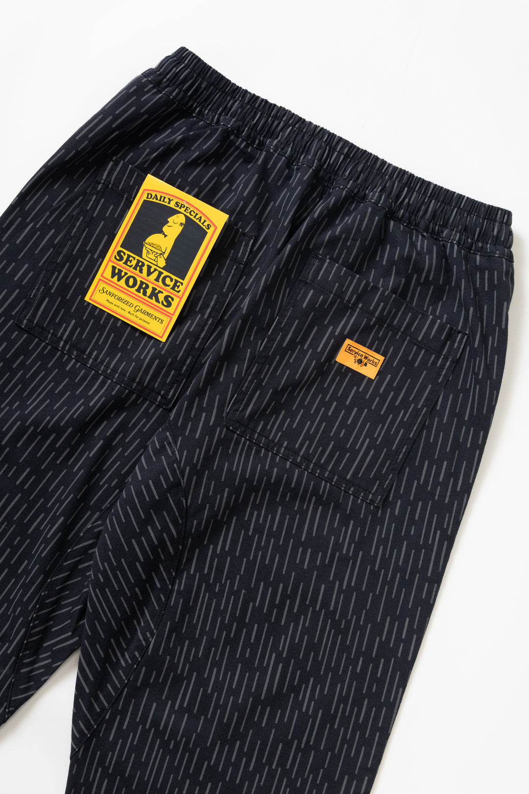 Patterned Chef Pants - Raindrop Mono