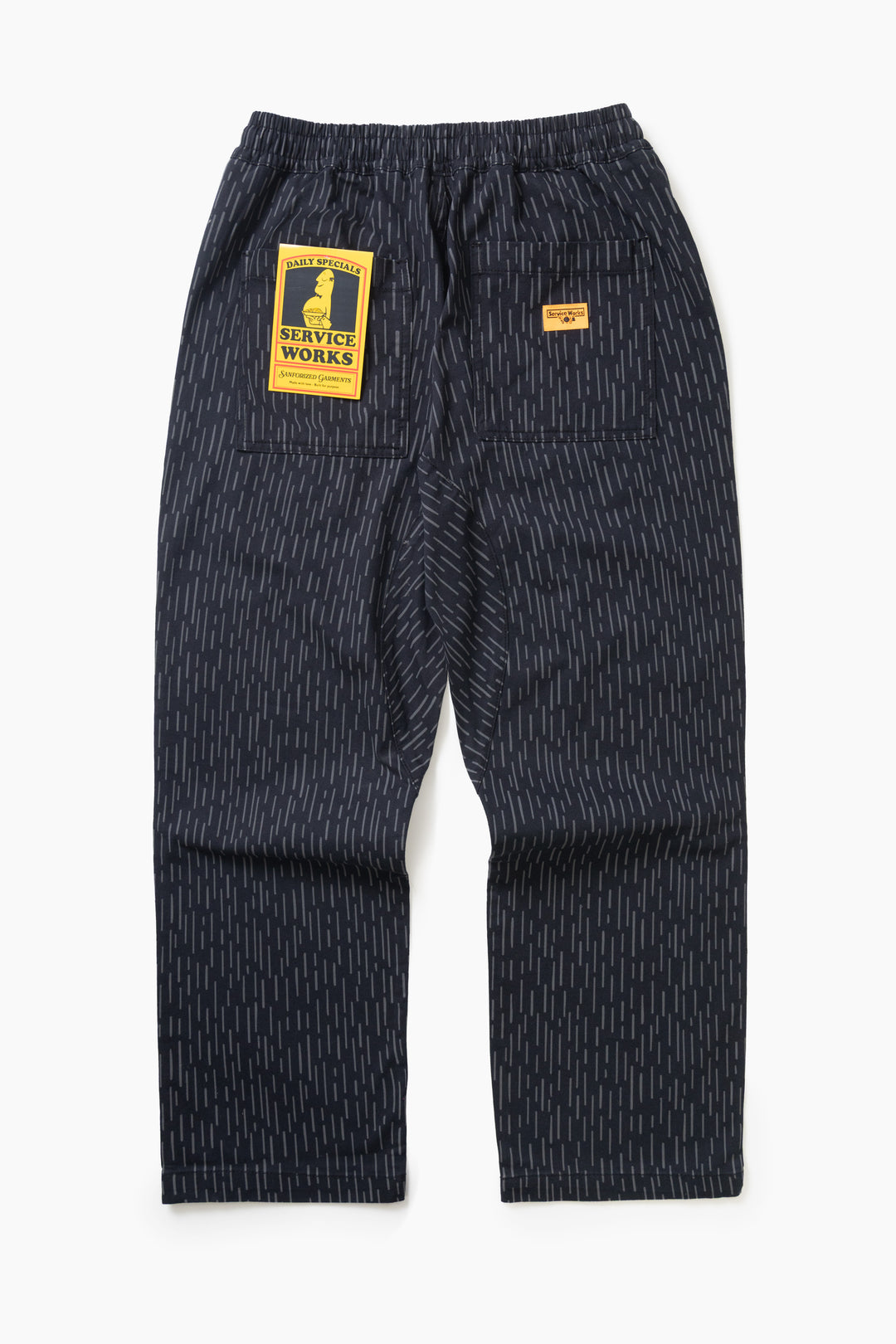 Patterned Chef Pants - Raindrop Mono