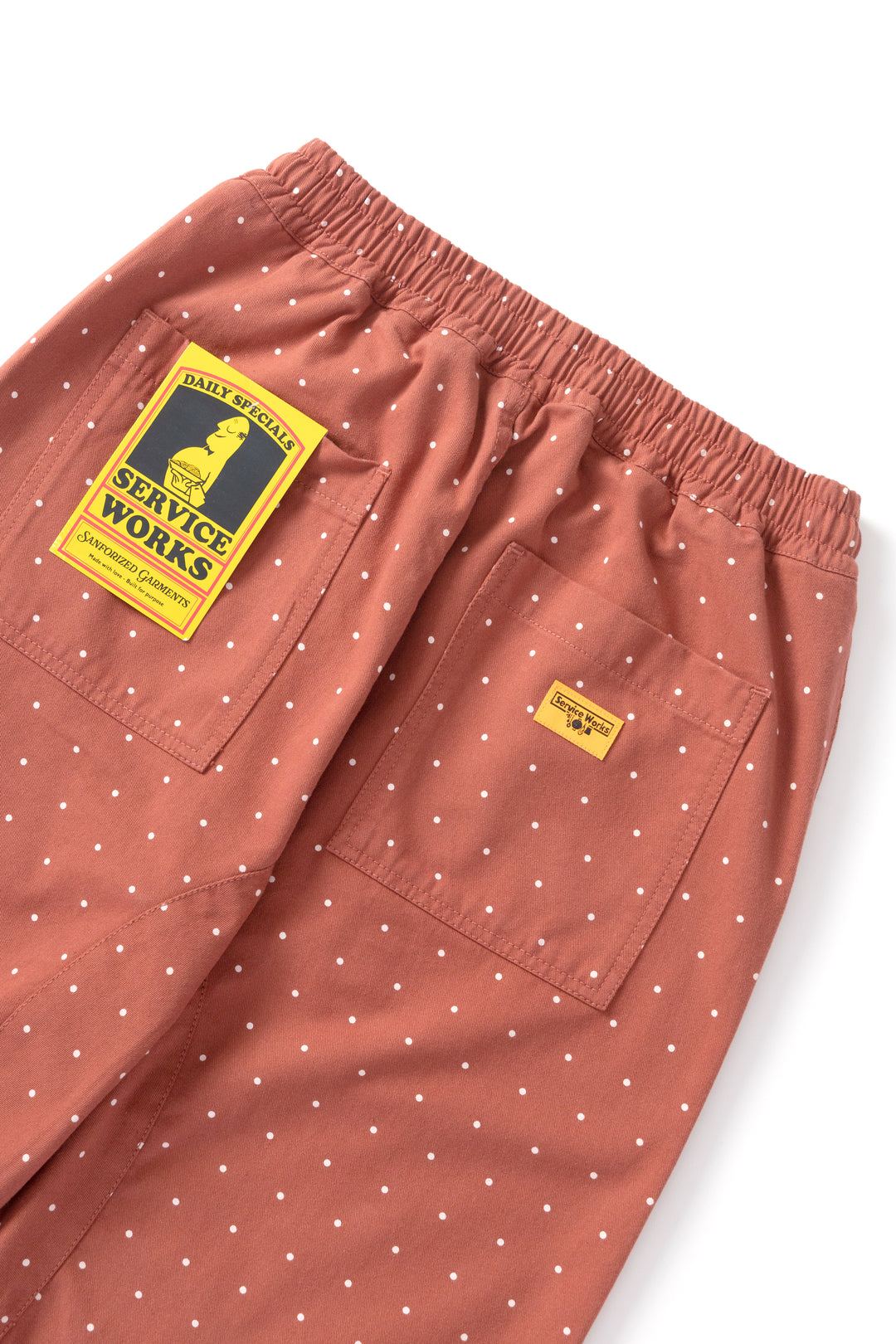 Polka Dot Chef Pants - Clay