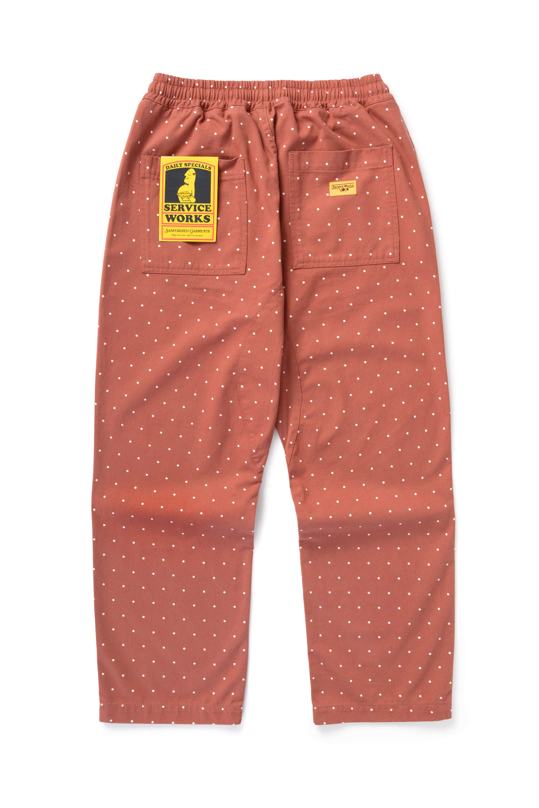 Polka Dot Chef Pants - Clay