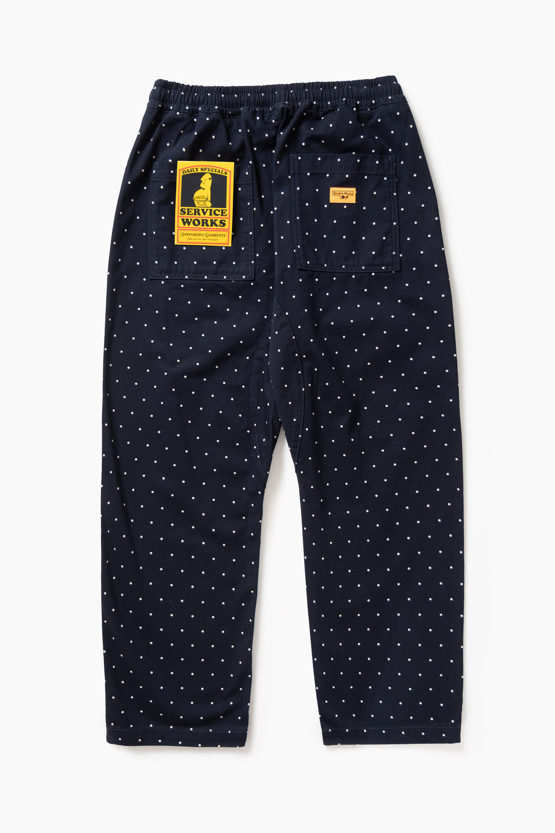 Polka Dot Chef Pants - Navy