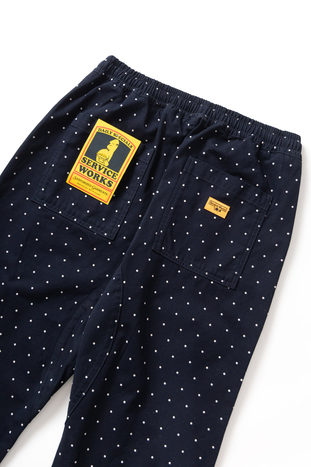 Polka Dot Chef Pants - Navy