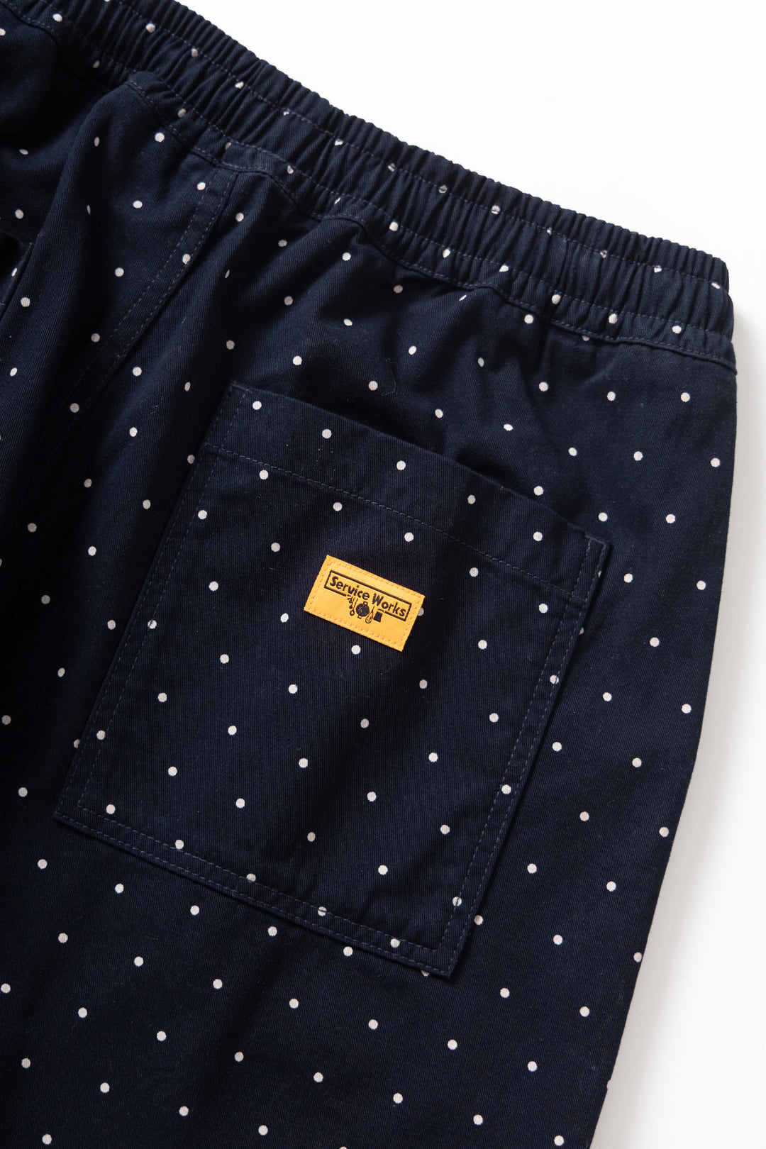 Polka Dot Chef Pants - Navy