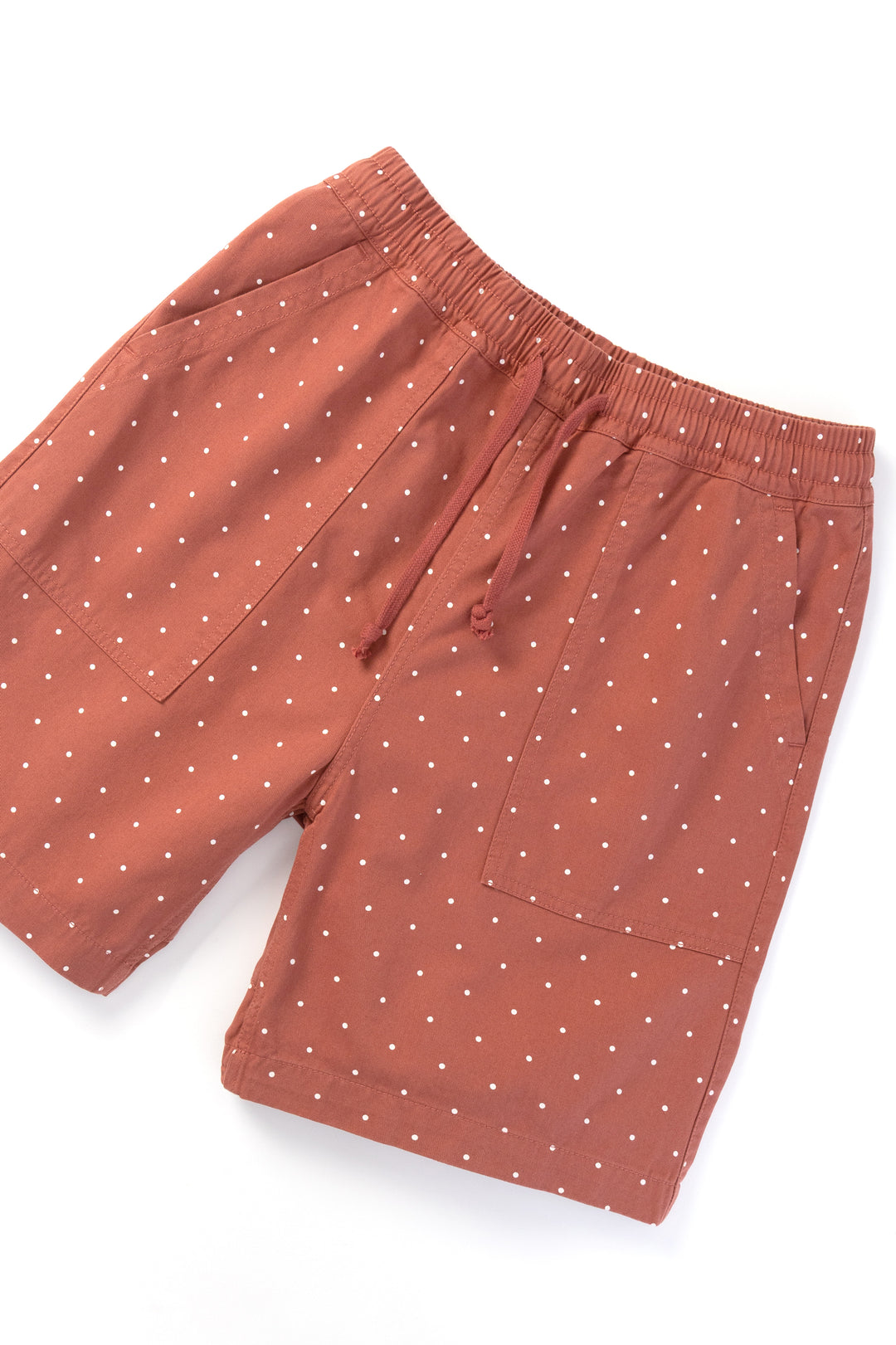 Polka Dot Chef Shorts - Clay