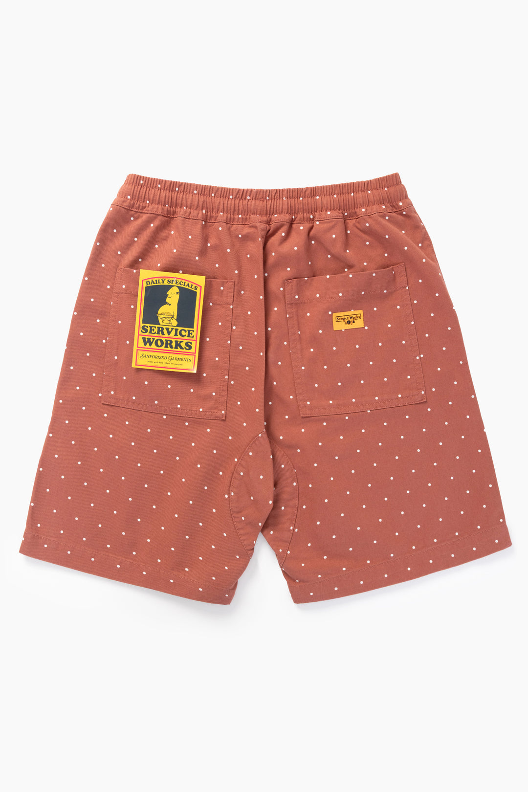 Polka Dot Chef Shorts - Clay