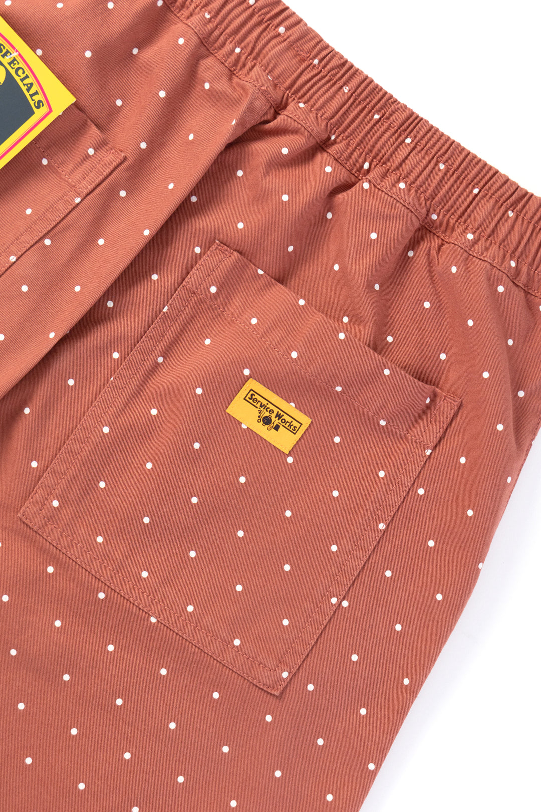 Polka Dot Chef Shorts - Clay