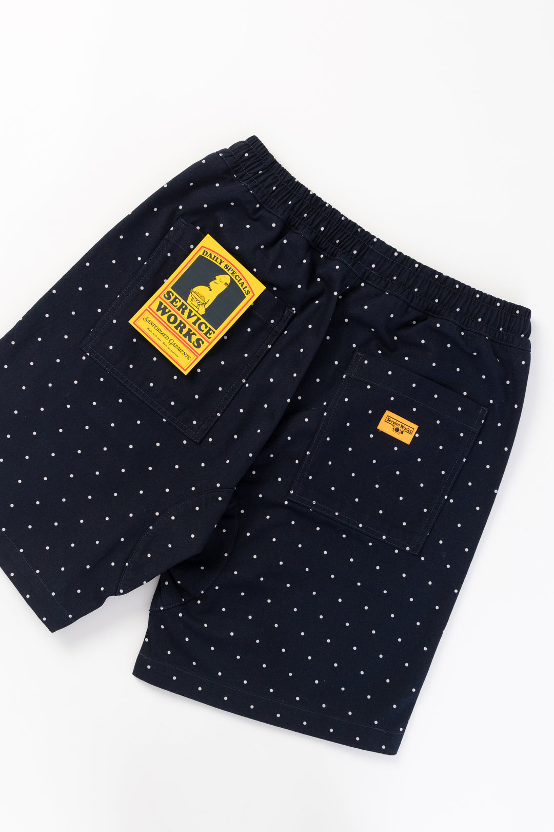 Polka Dot Chef Shorts - Navy
