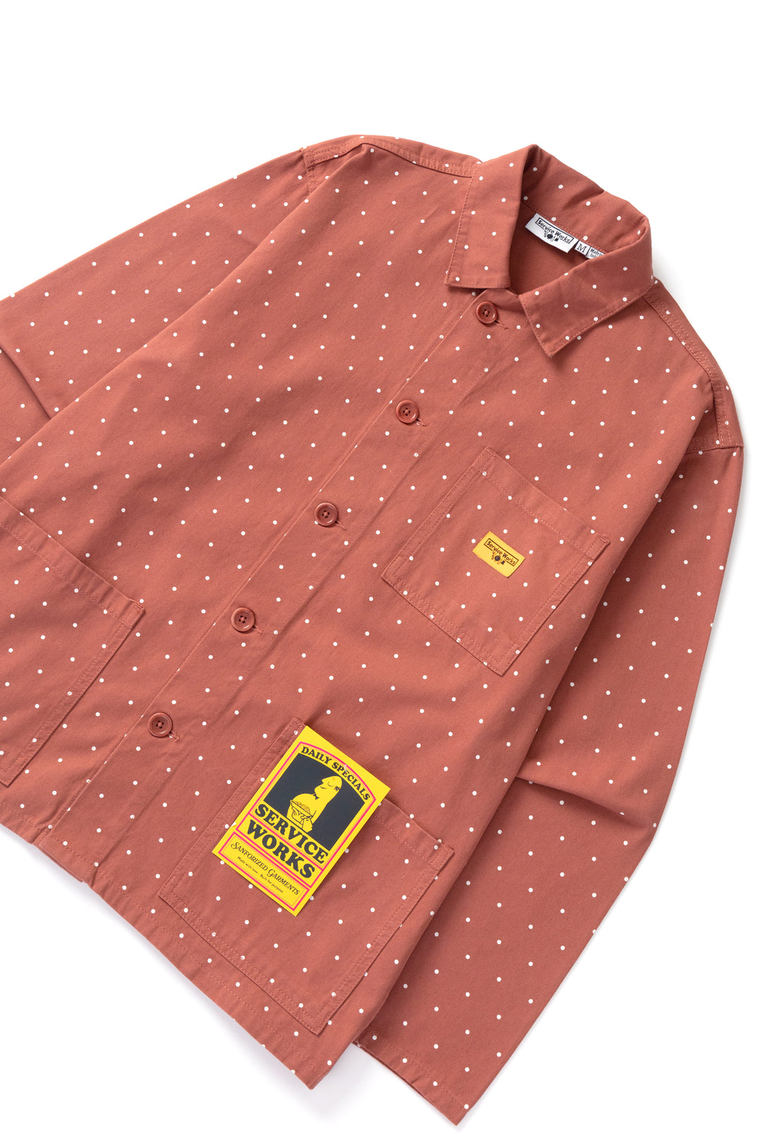 Polka Dot Chore Shirt - Clay