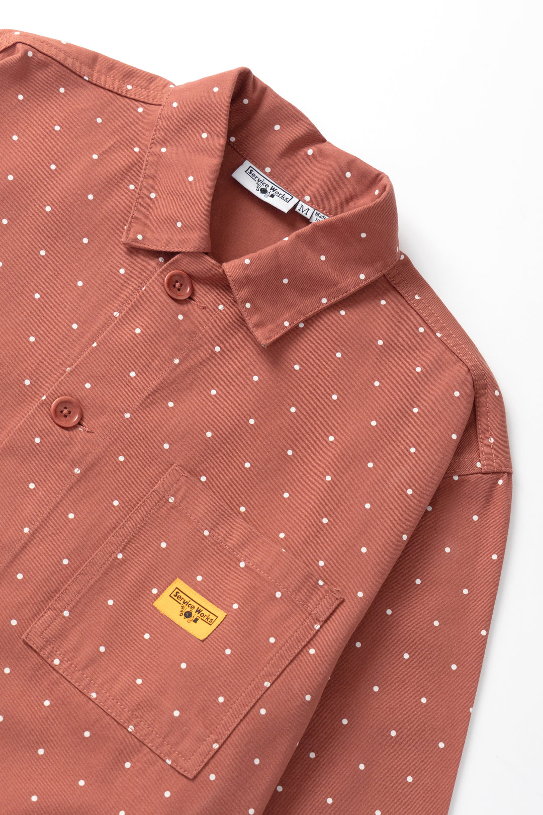Polka Dot Chore Shirt - Clay