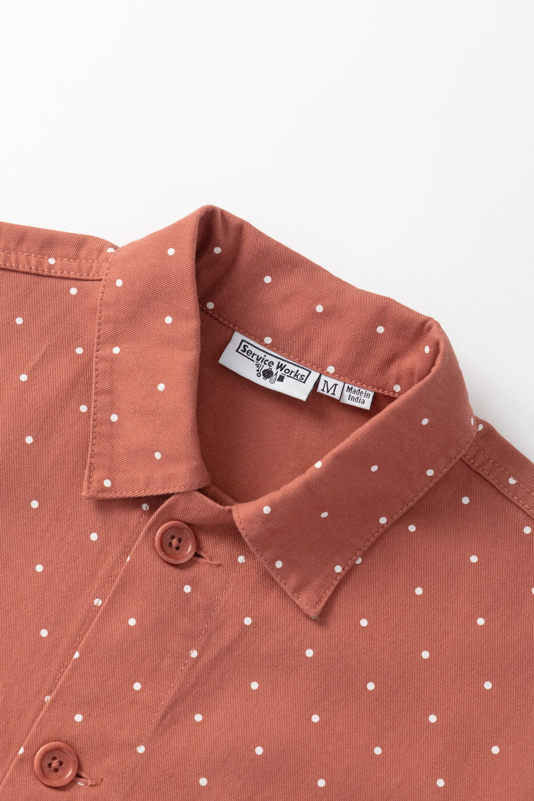 Polka Dot Chore Shirt - Clay