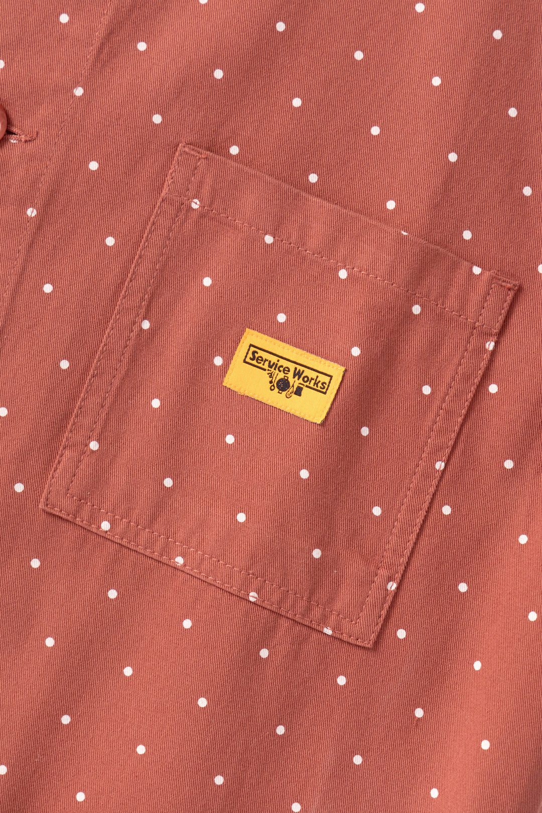 Polka Dot Chore Shirt - Clay