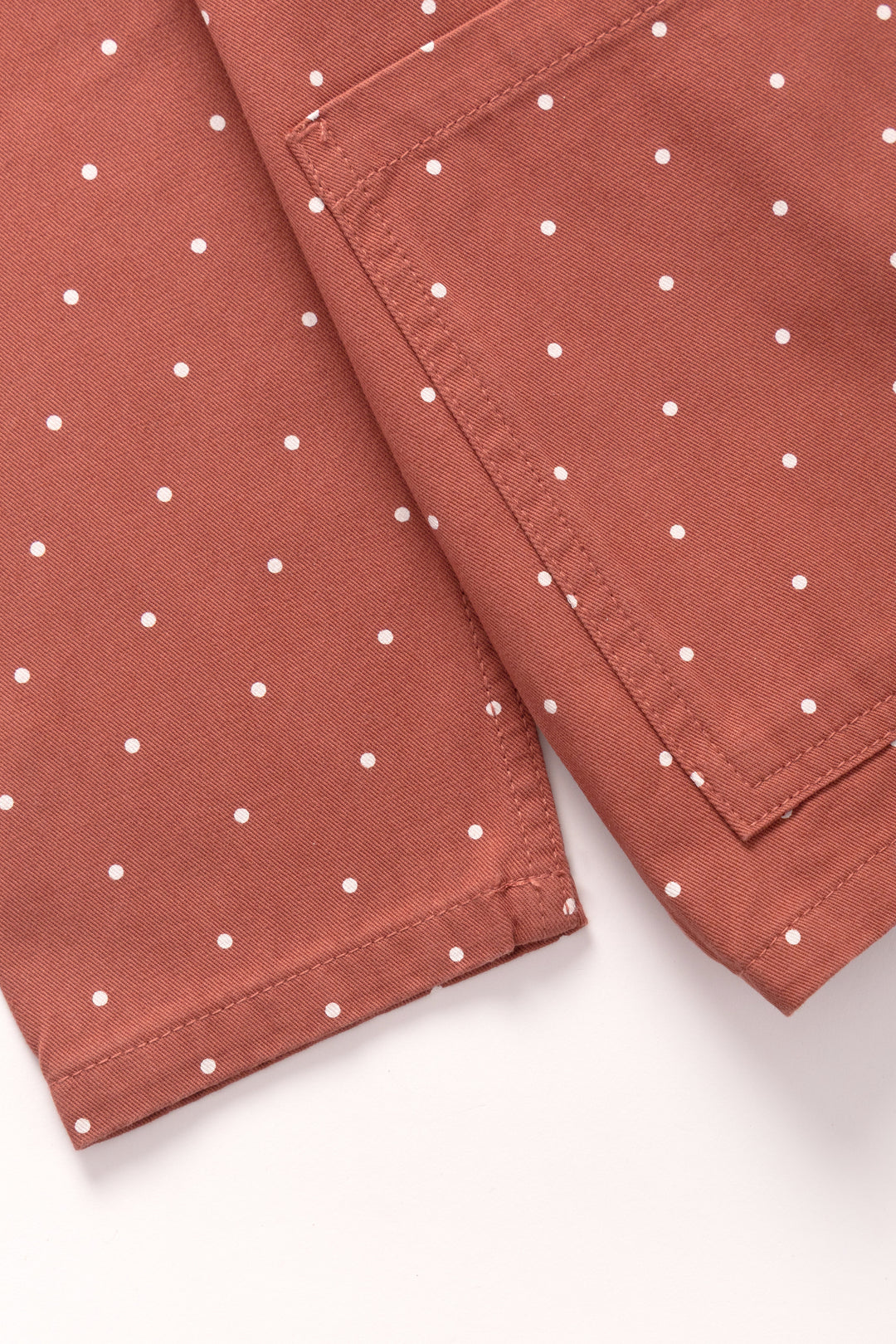 Polka Dot Chore Shirt - Clay