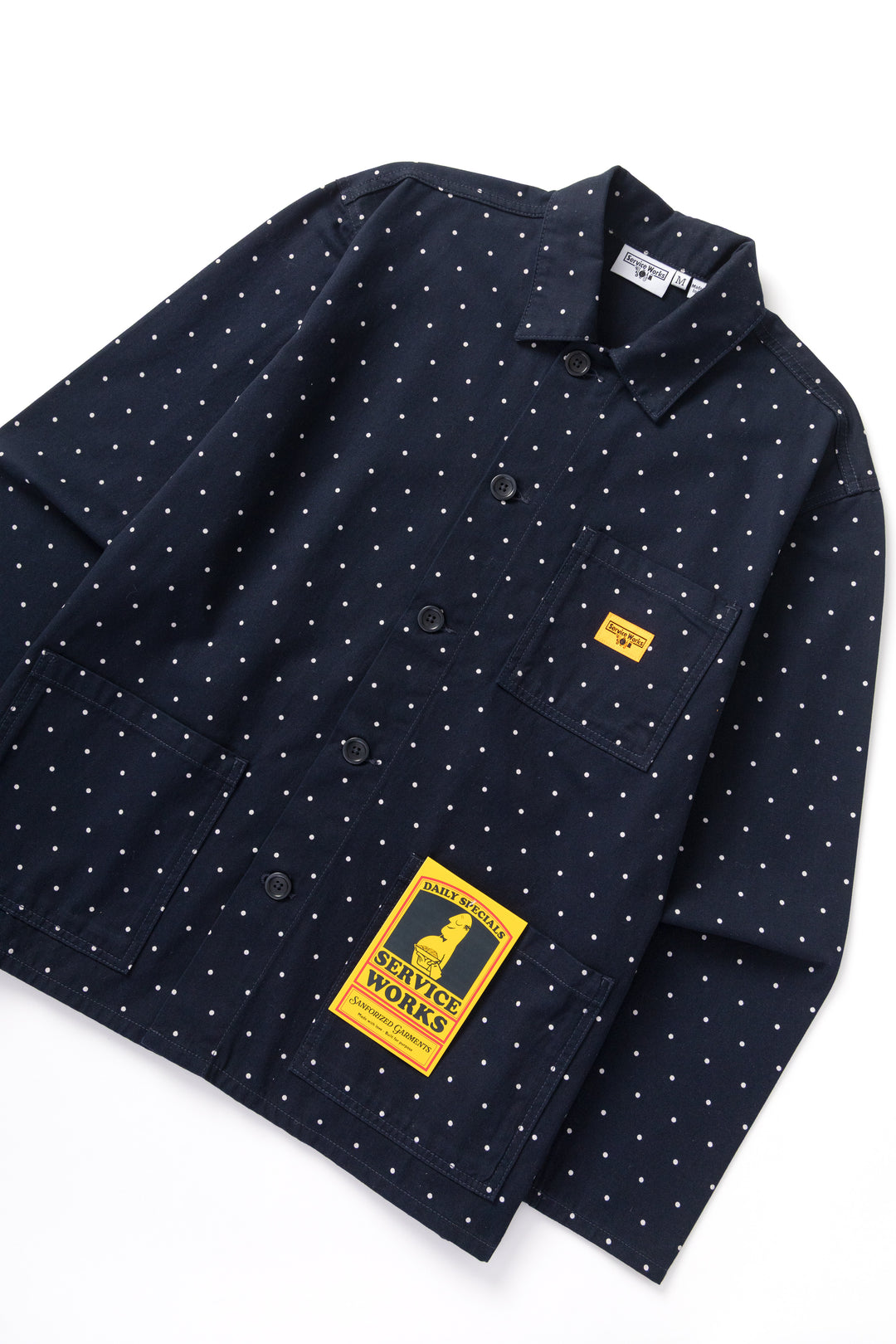 Polka Dot Chore Shirt - Navy
