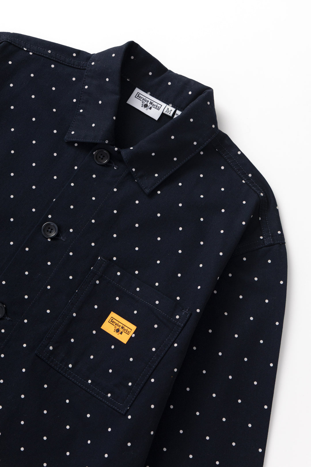 Polka Dot Chore Shirt - Navy