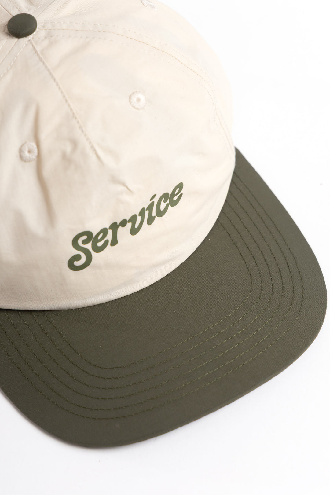 Script Surf Cap - Off-White / Olive