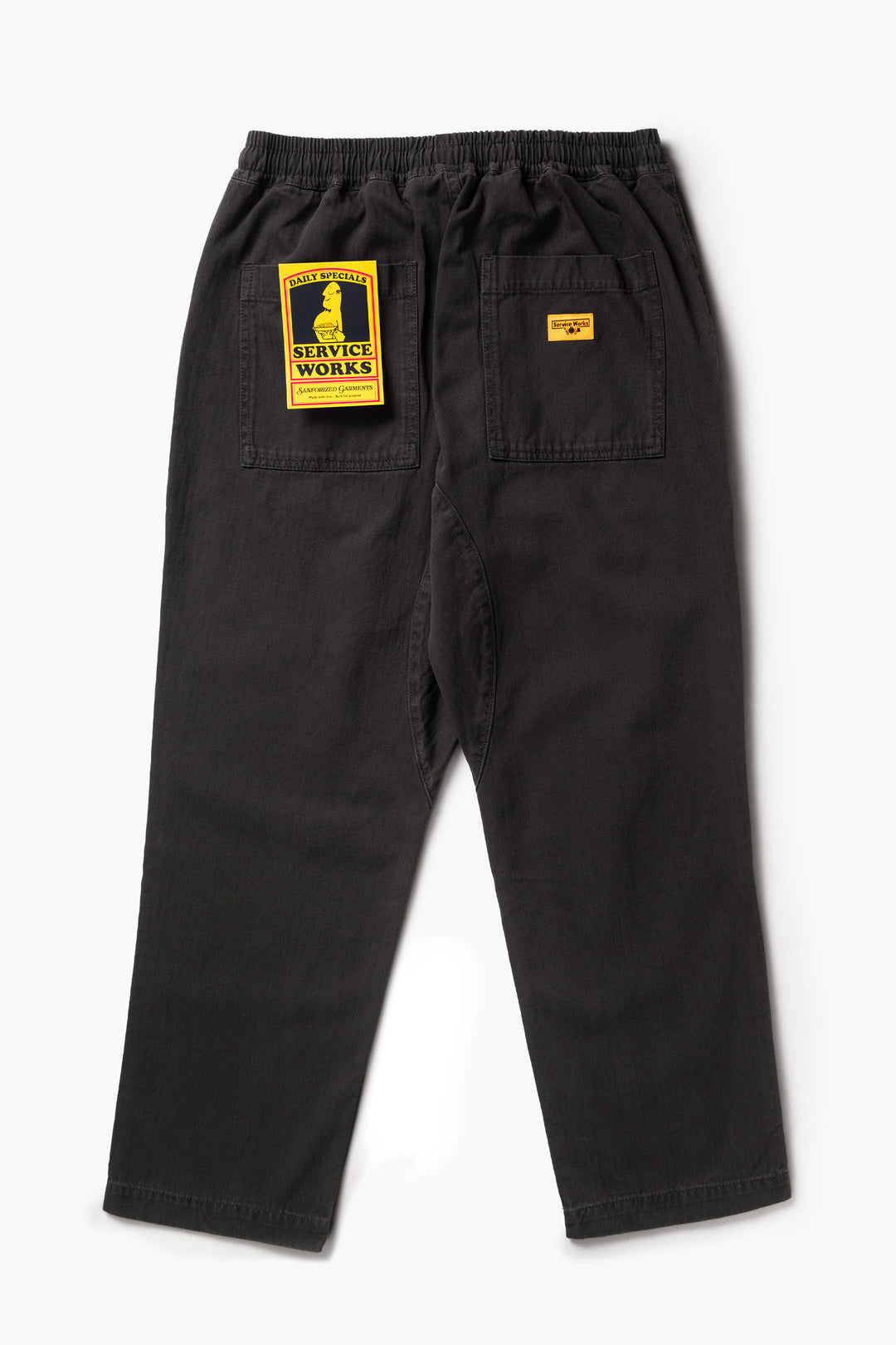 Pigment Herringbone Chef Pants - Black