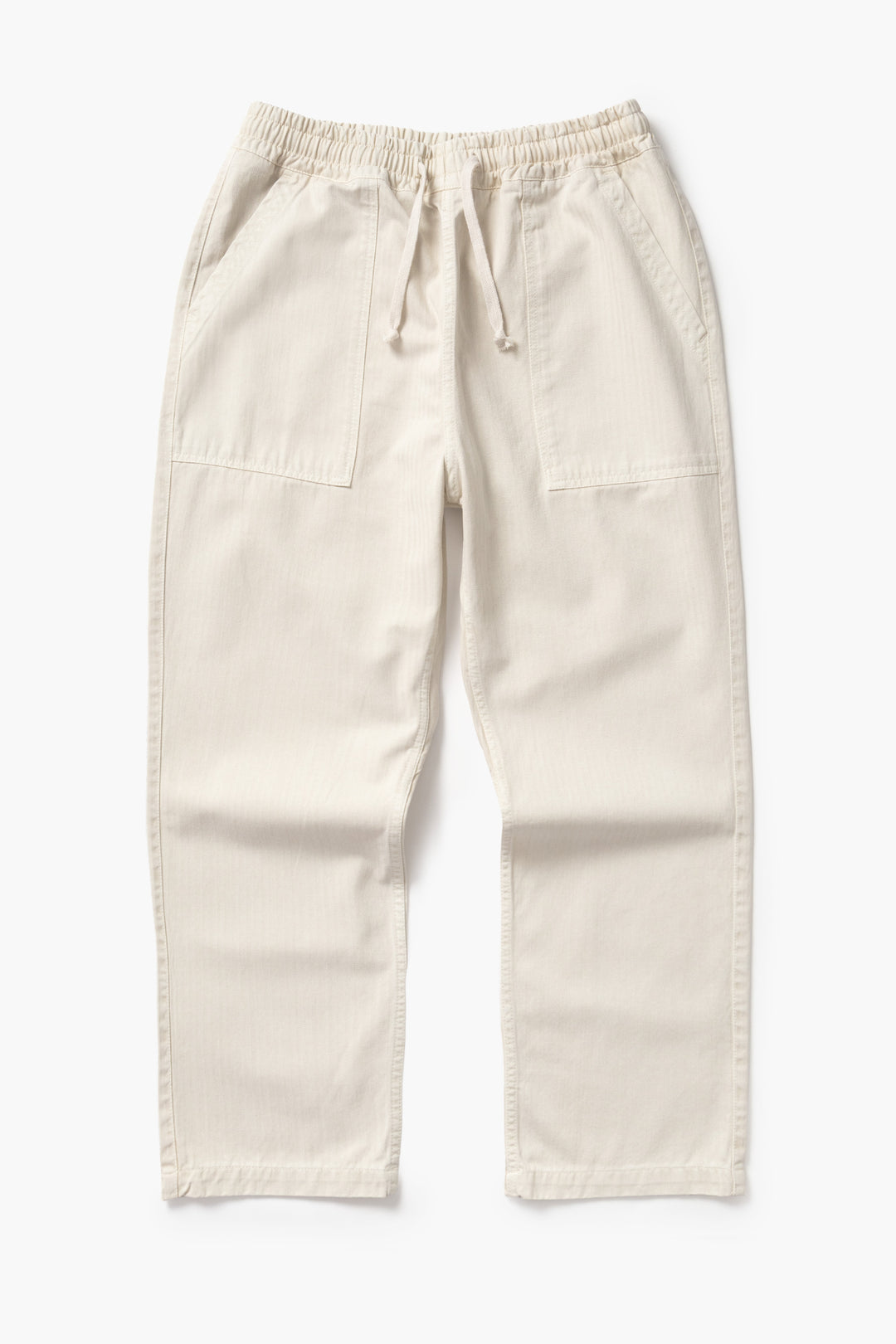 Pigment Herringbone Chef Pants - Bone
