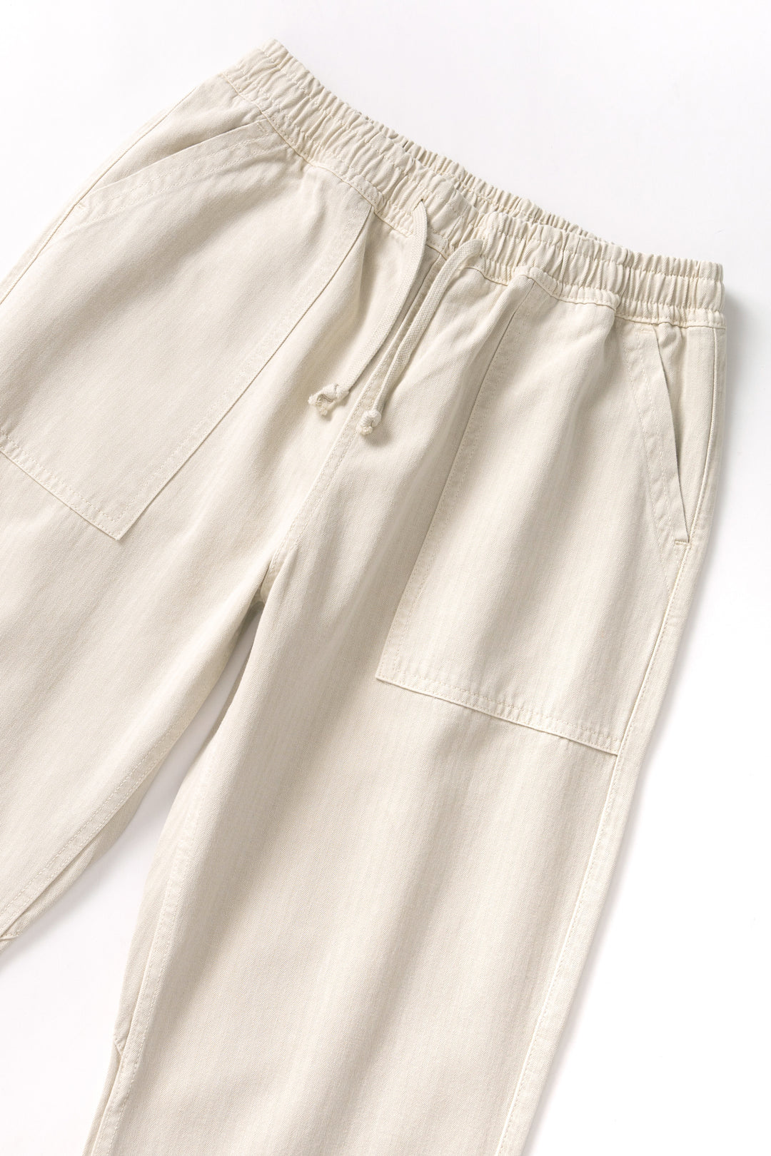 Pigment Herringbone Chef Pants - Bone