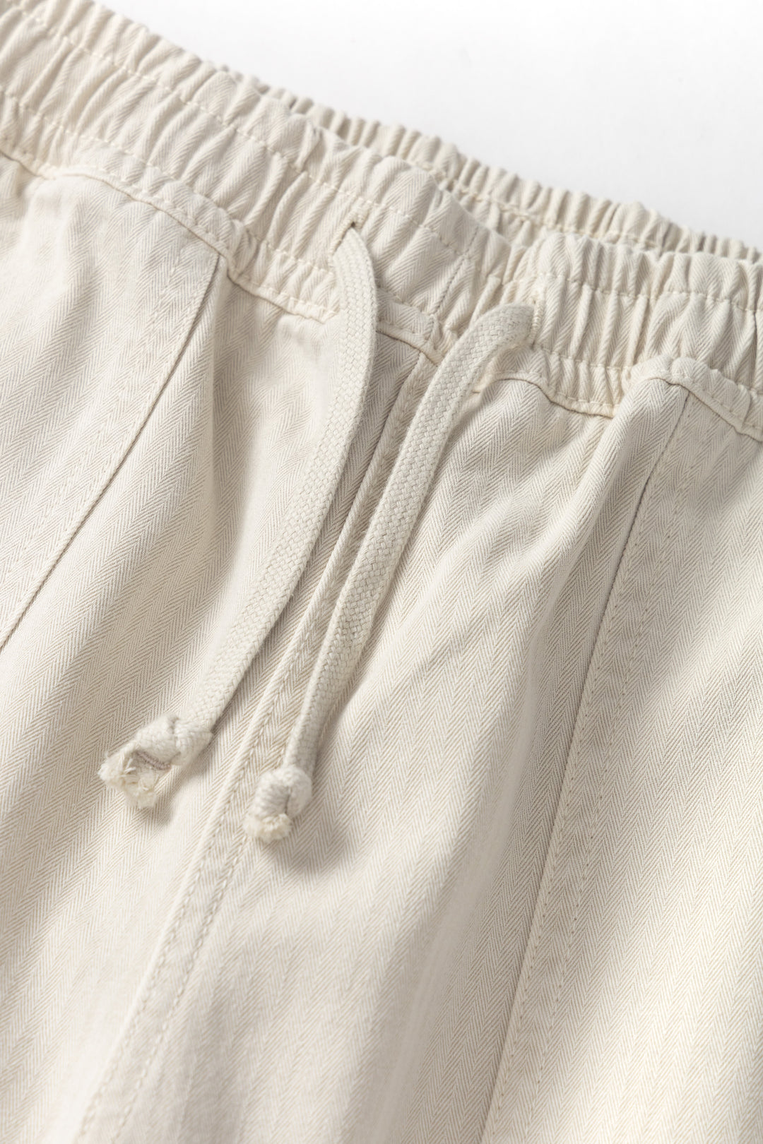 Pigment Herringbone Chef Pants - Bone