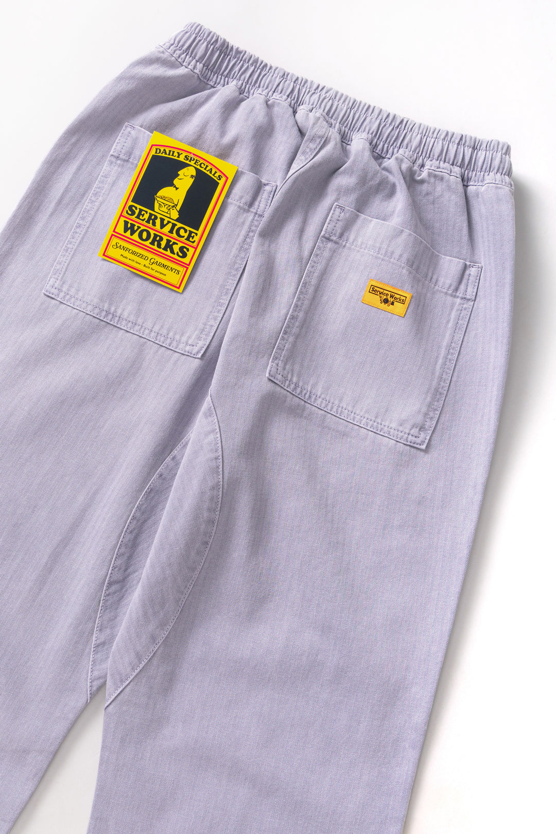 Pigment Herringbone Chef Pants - Lavender