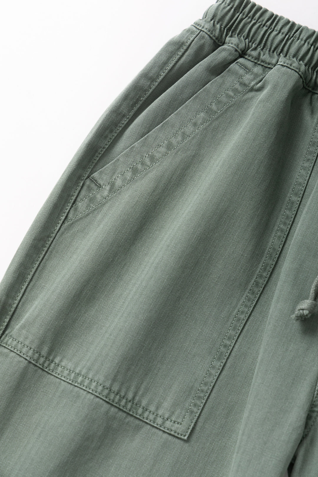Pigment Herringbone Chef Pants - Olive