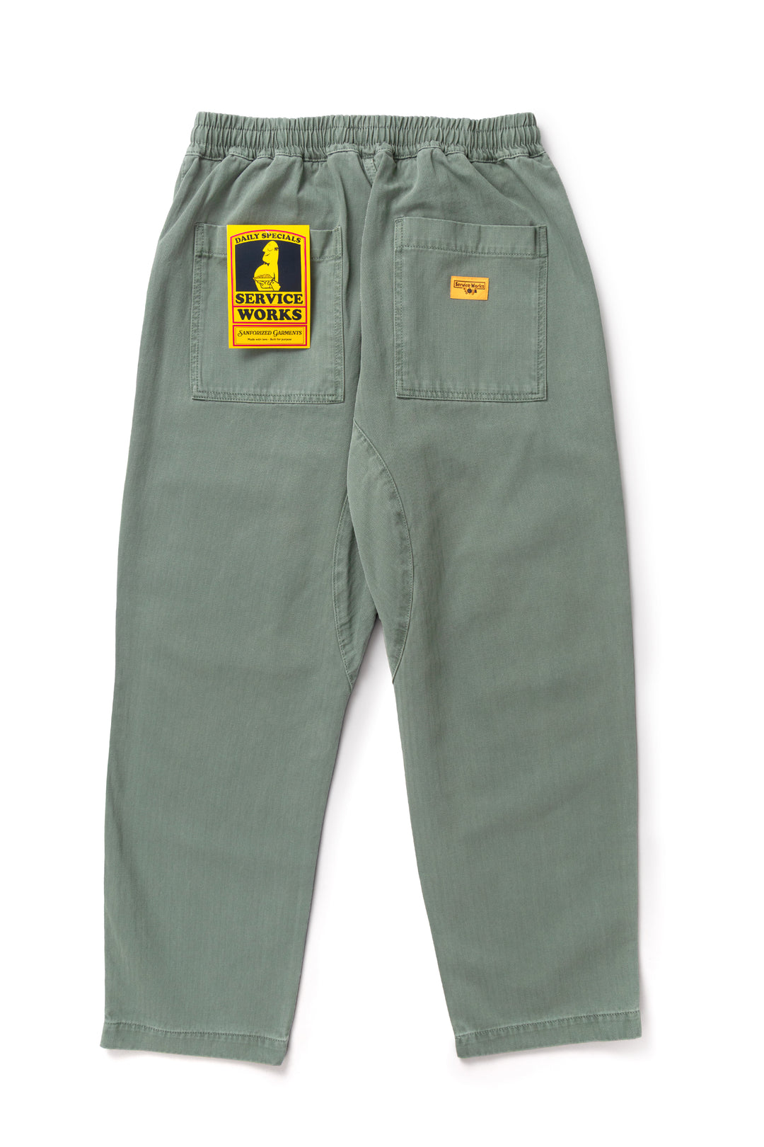 Pigment Herringbone Chef Pants - Olive