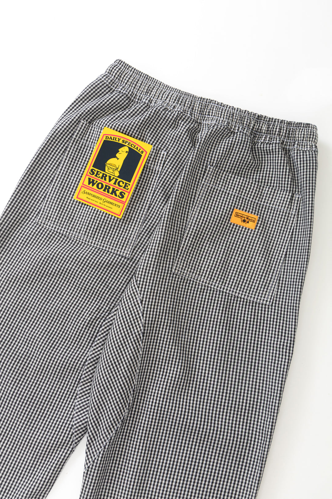 House Gingham Chef Pants - Black
