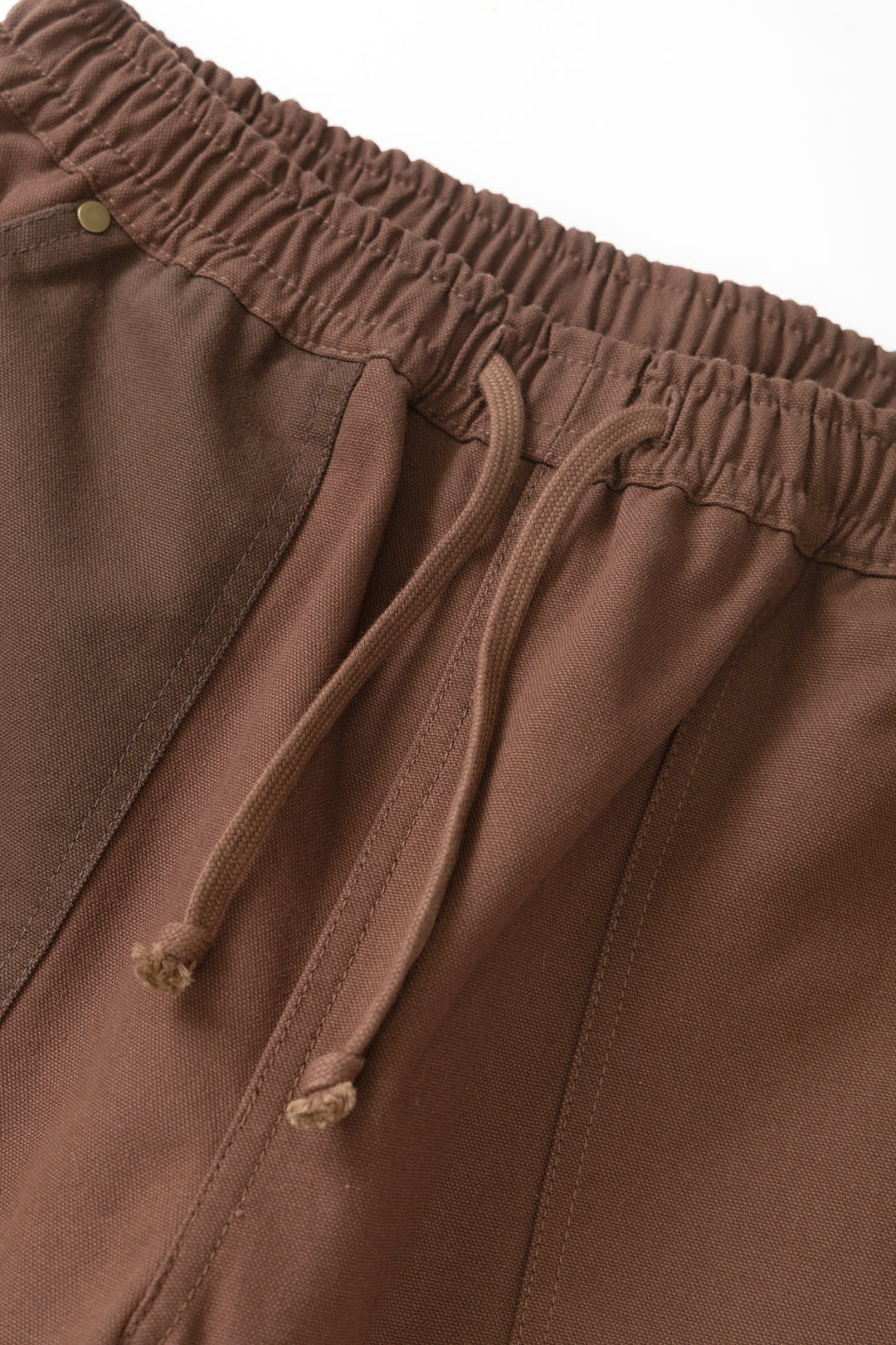 Patchwork Utility Chef Pants - Brown