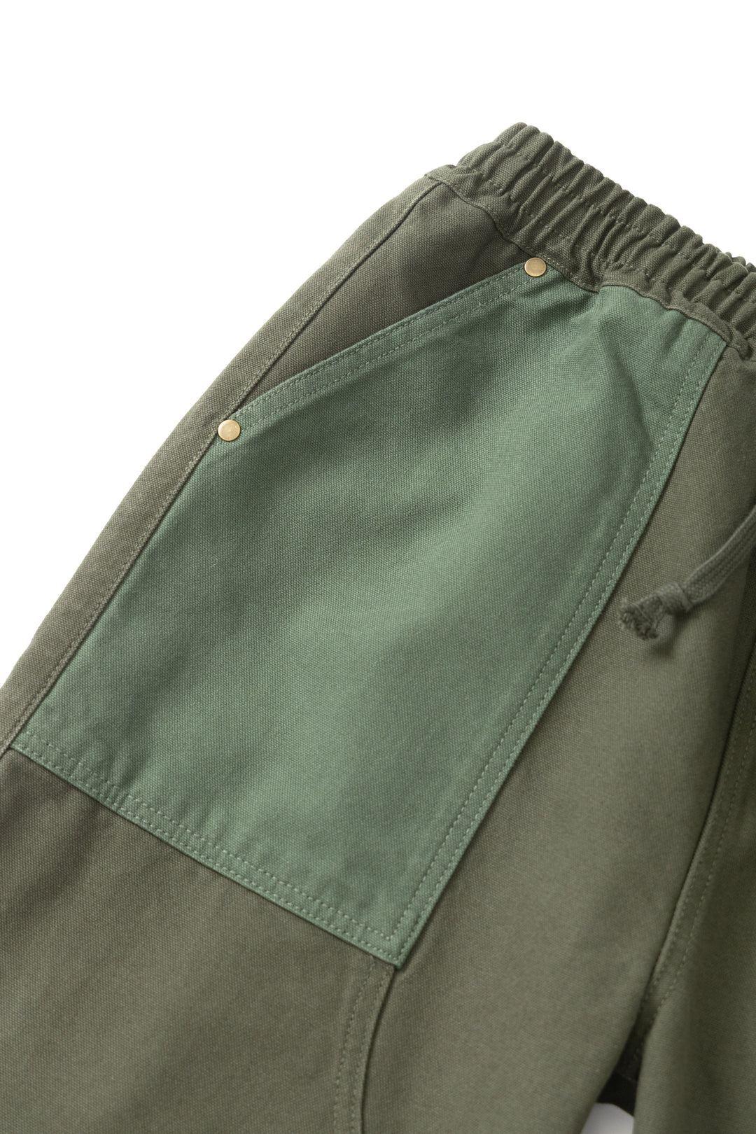 Patchwork Utility Chef Pants - Green