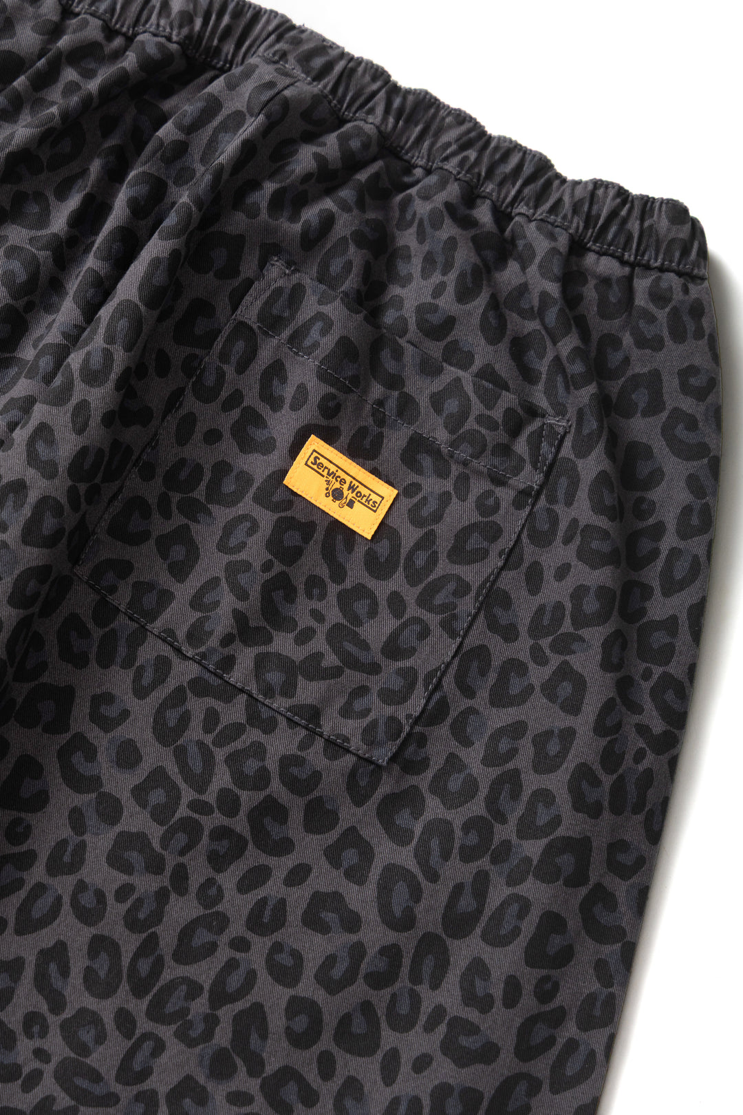 Patterned Easy Chef Pants - Black Leopard