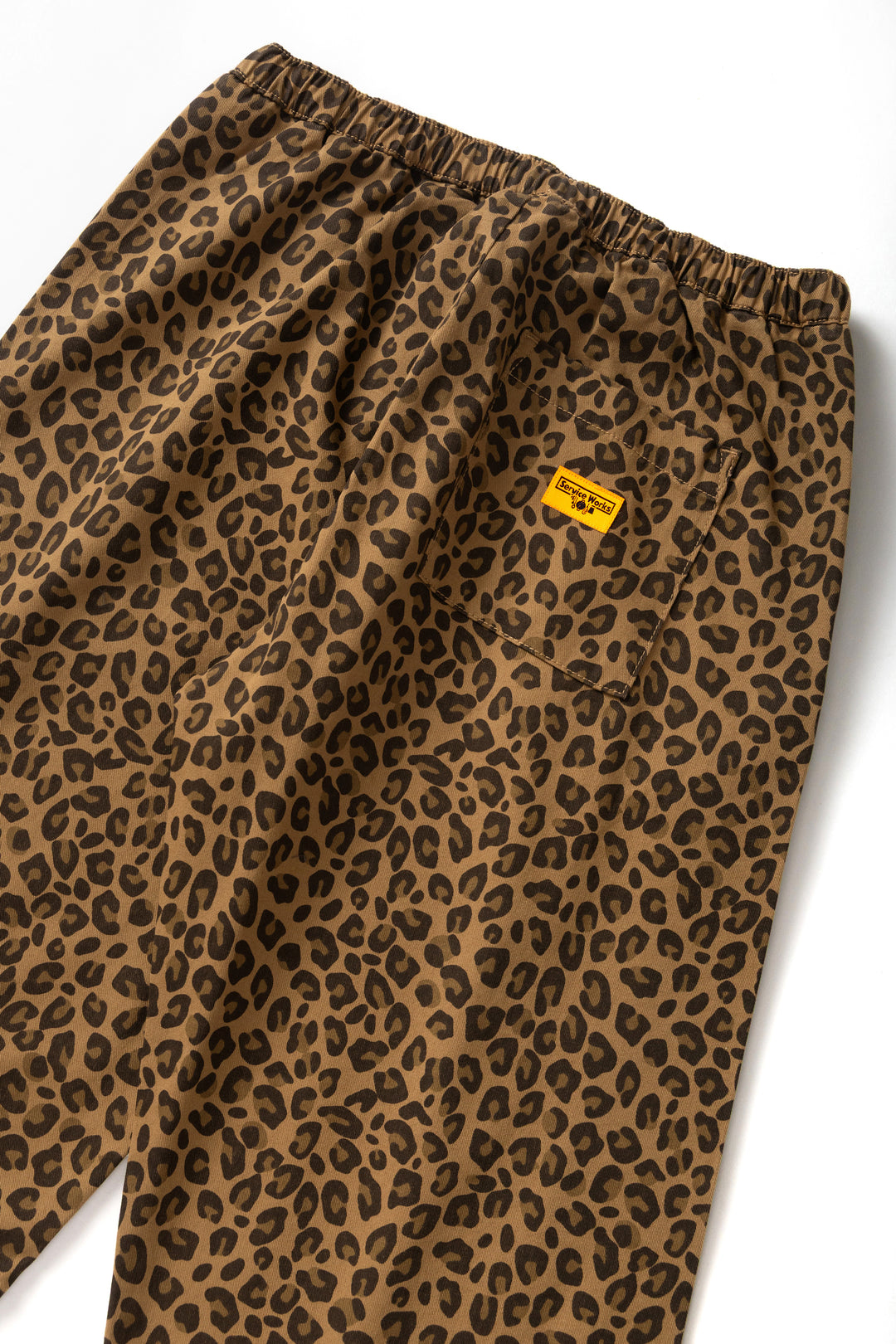 Patterned Easy Chef Pants - Brown Leopard