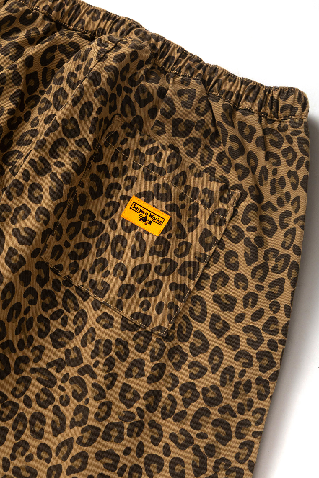 Patterned Easy Chef Pants - Brown Leopard
