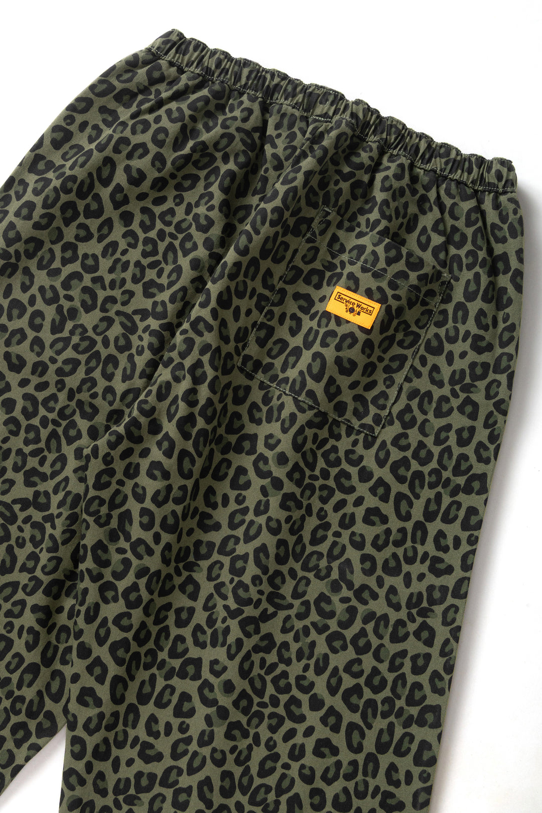 Patterned Easy Chef Pants - Green Leopard