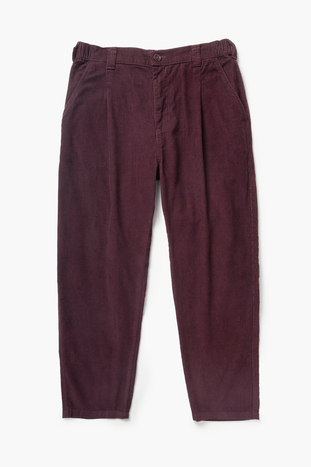Fine Cord Waiter Pants - Burgundy