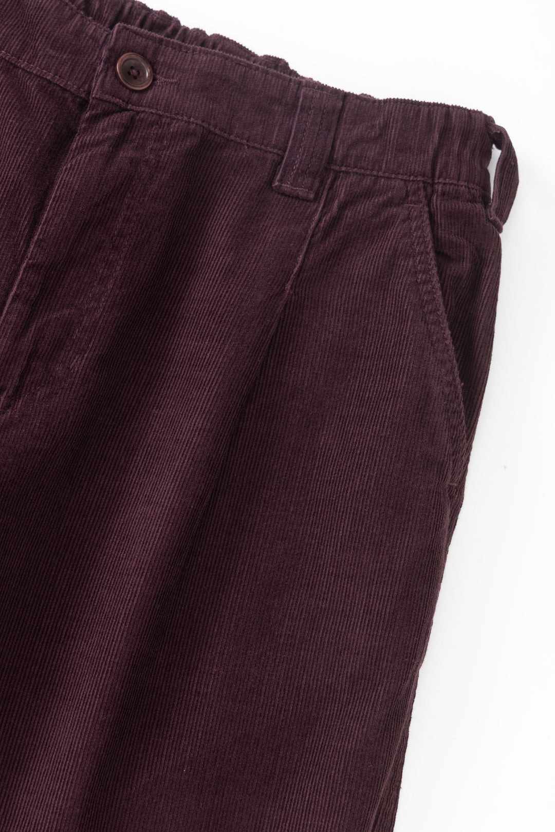 Fine Cord Waiter Pants - Burgundy