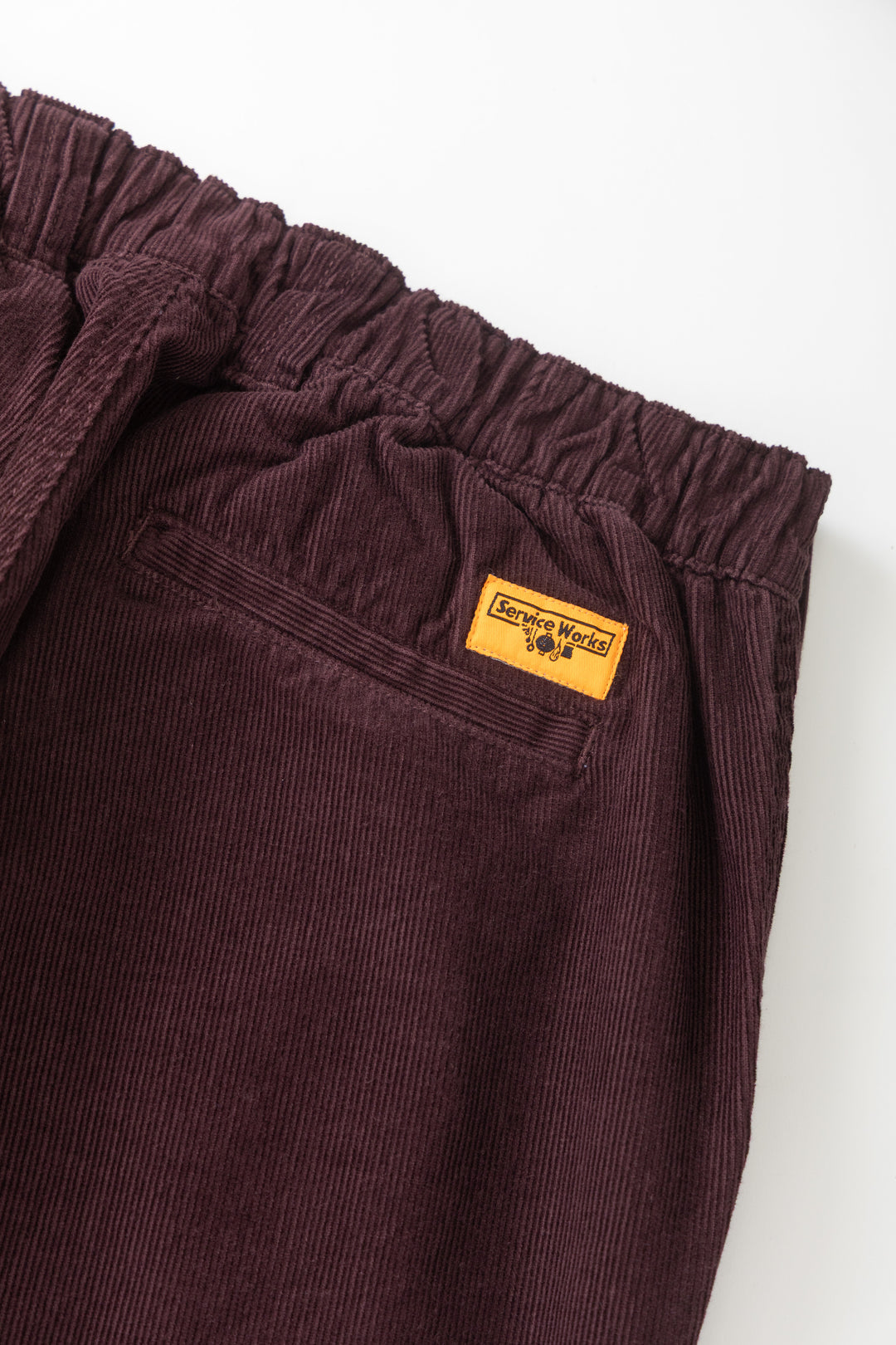 Fine Cord Waiter Pants - Burgundy