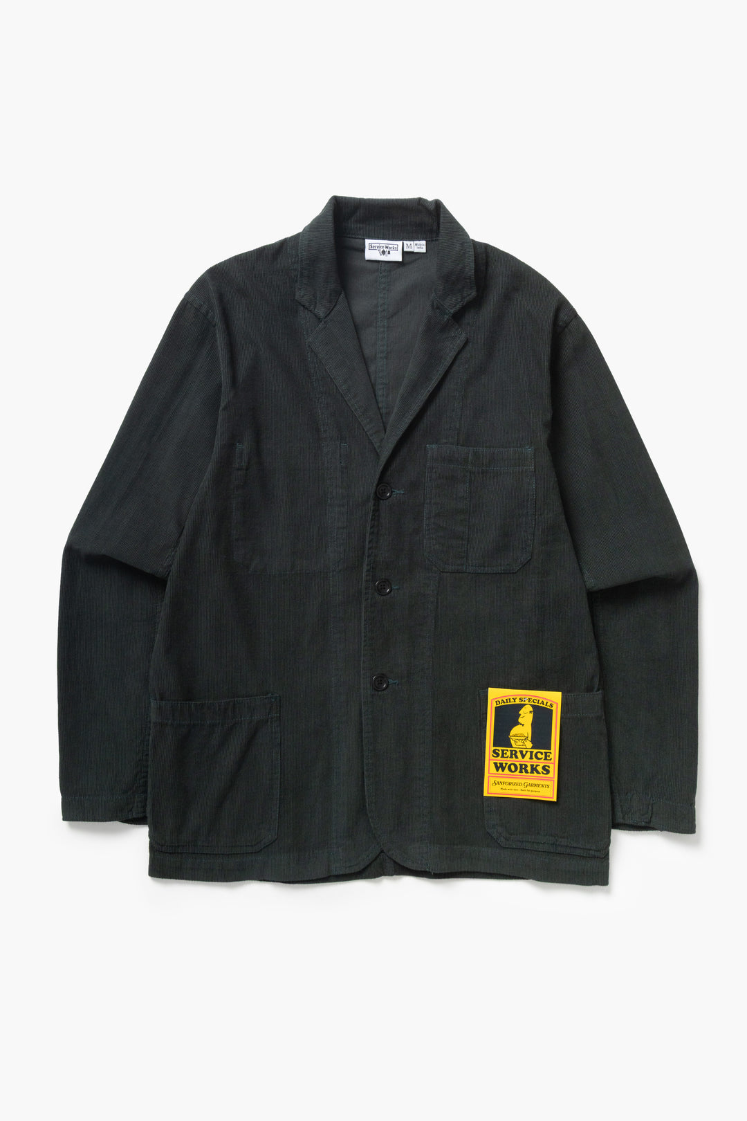 Fine Cord Server Suit Jacket - Jewel