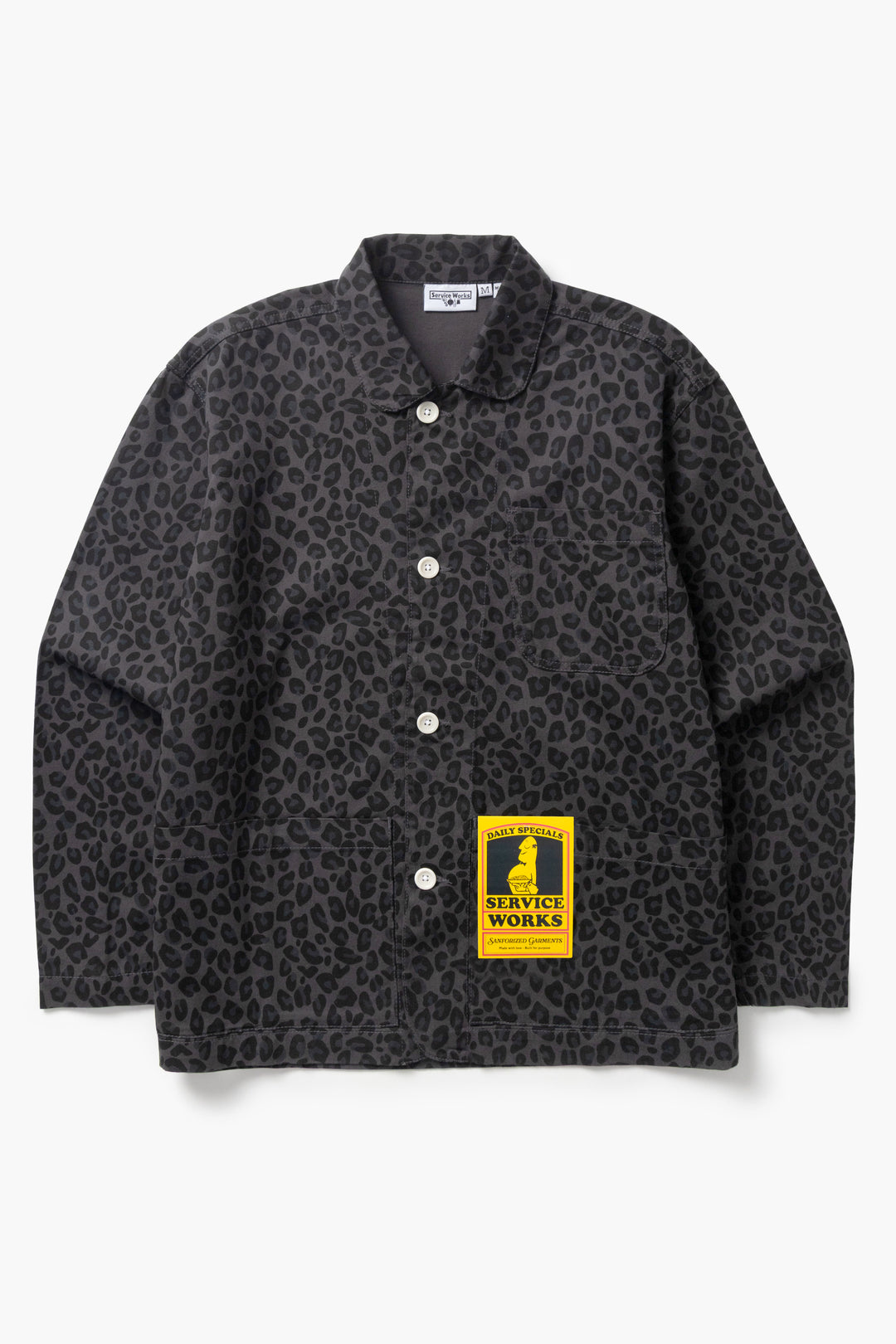 Patterned Easy Chef Shirt - Black Leopard