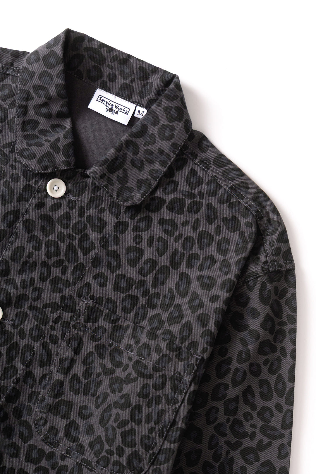 Patterned Easy Chef Shirt - Black Leopard