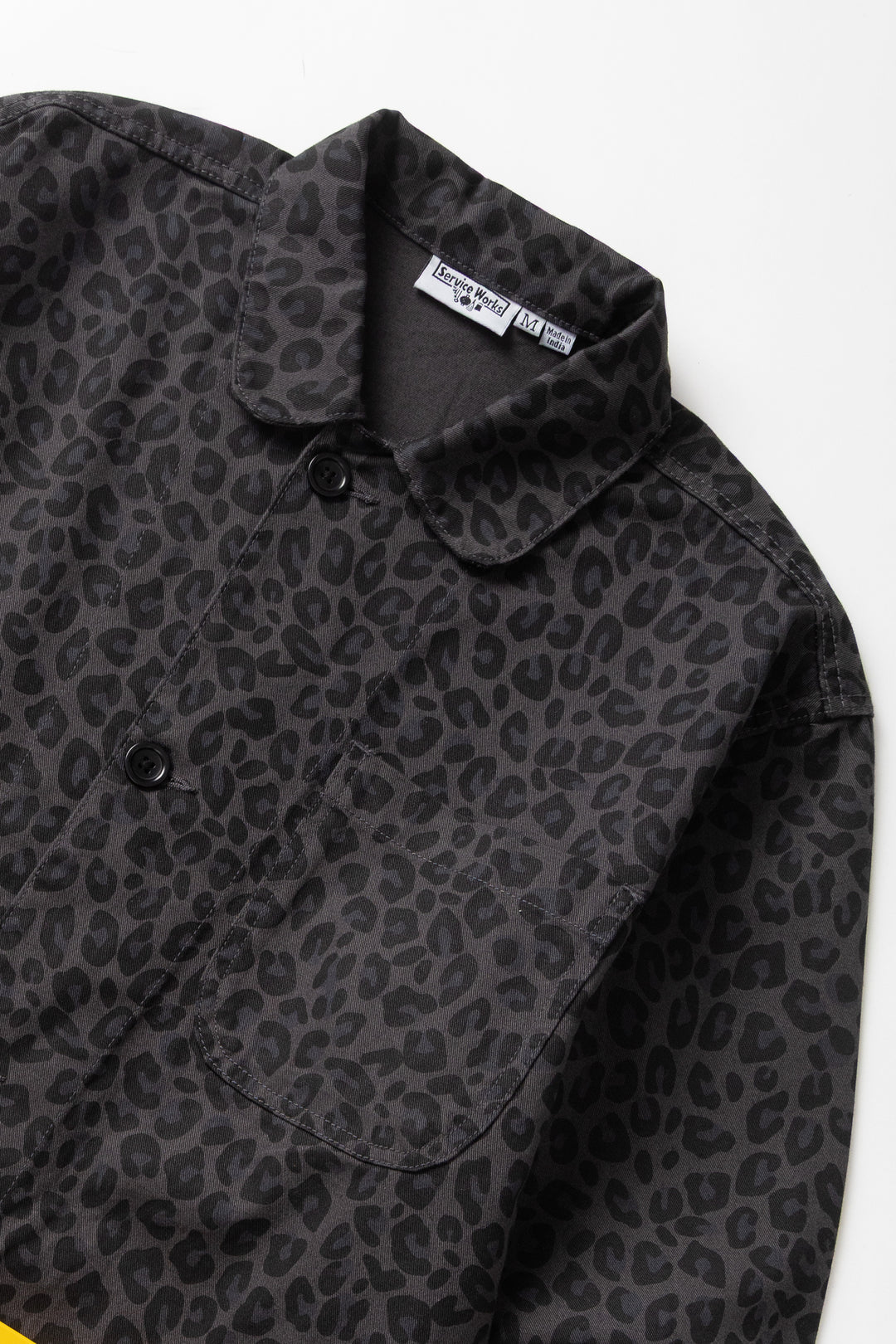 Patterned Easy Chef Shirt - Black Leopard
