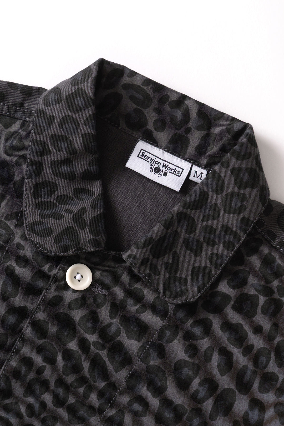 Patterned Easy Chef Shirt - Black Leopard