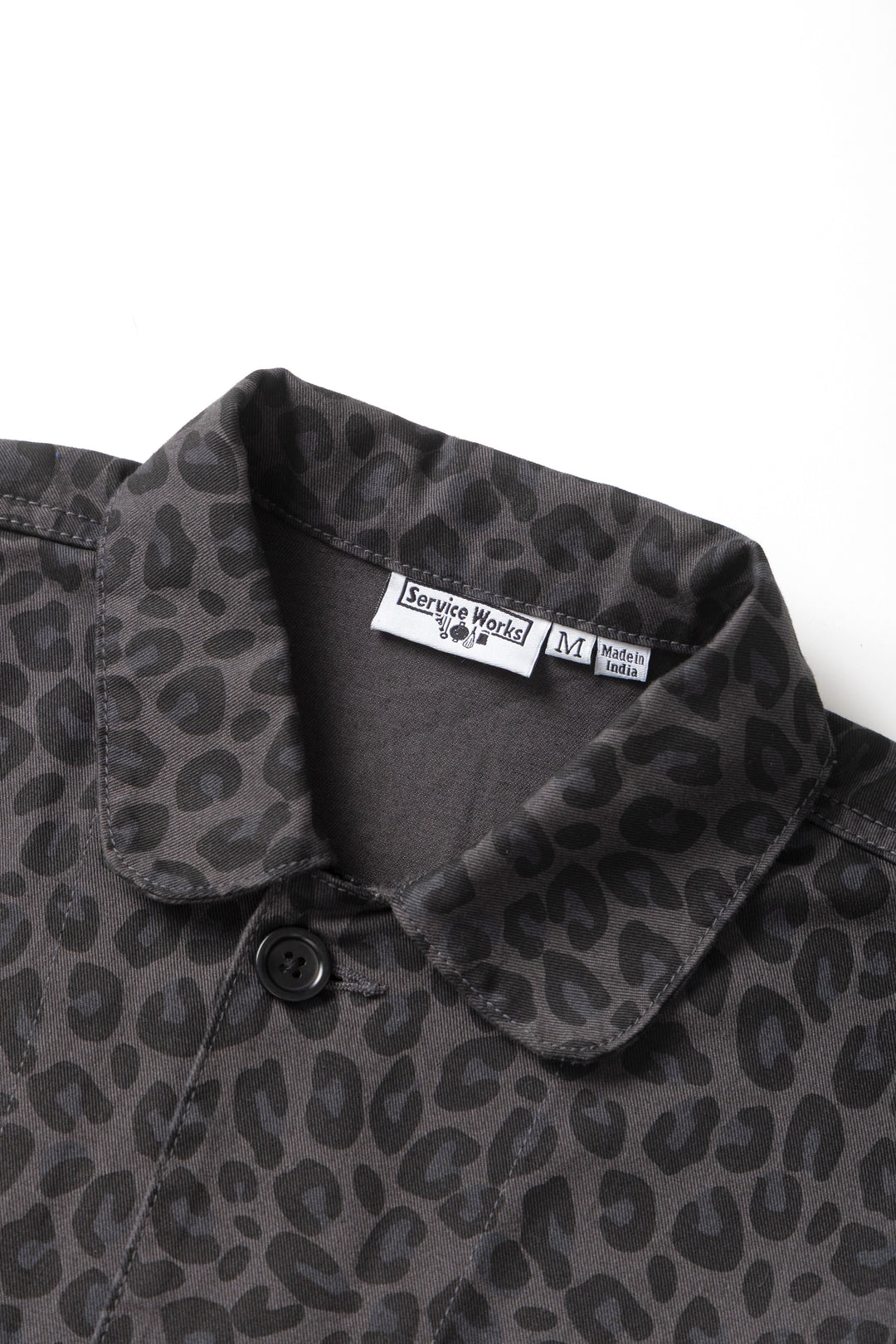 Patterned Easy Chef Shirt - Black Leopard