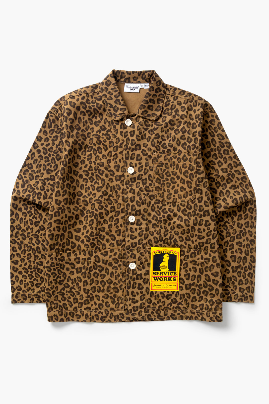 Patterned Easy Chef Shirt - Brown Leopard