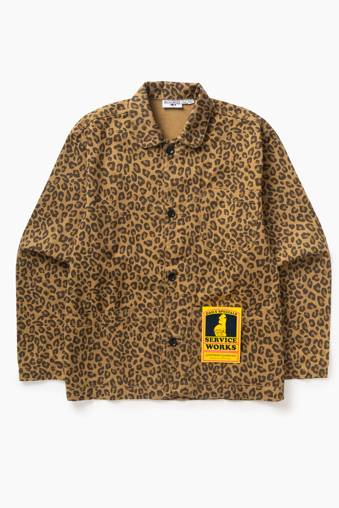 Patterned Easy Chef Shirt - Brown Leopard
