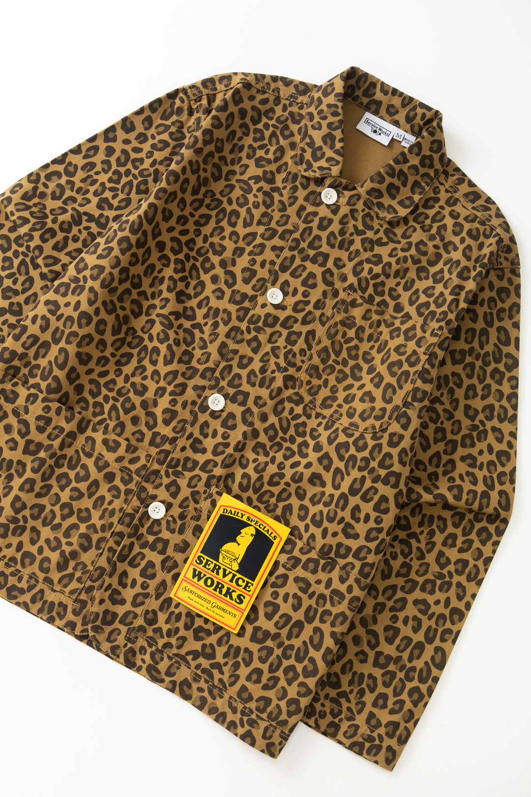 Patterned Easy Chef Shirt - Brown Leopard